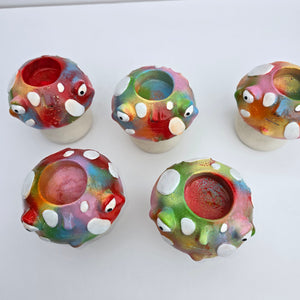 'Technicolour' Mushroom Tea-light Candle Holder
