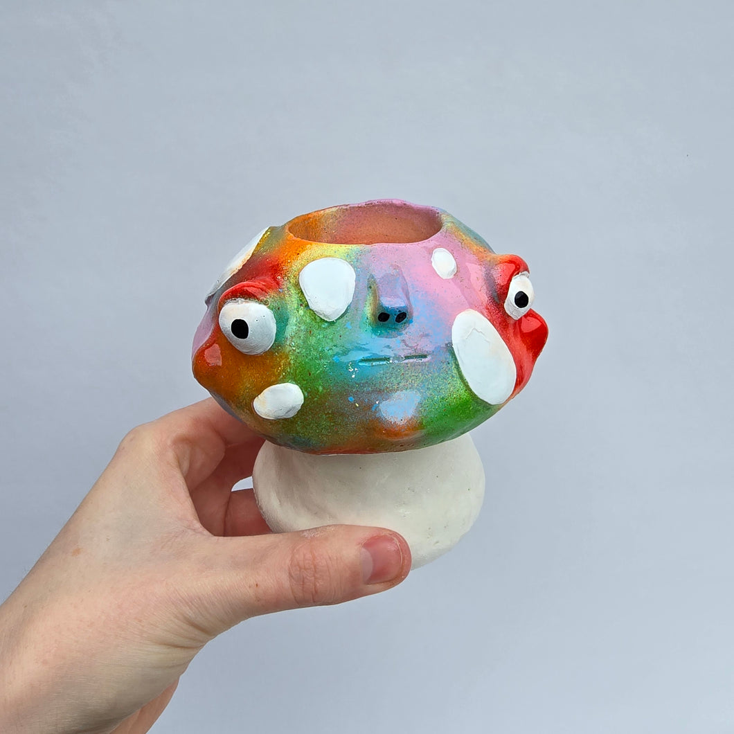 'Technicolour' Mushroom Tea-light Candle Holder