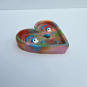 'Technicolour' Heart Dish (one-off)