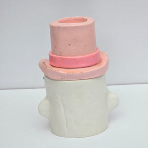 NEW Colourful Top Hat Man Pot & Candle Holder #2