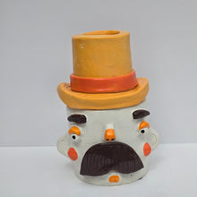 Load image into Gallery viewer, NEW Colourful Top Hat Man Pot &amp; Candle Holder #3
