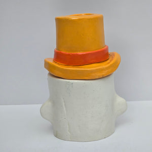 NEW Colourful Top Hat Man Pot & Candle Holder #3