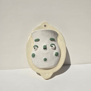 PonkyWots Wall Vase (Neutral Olive)