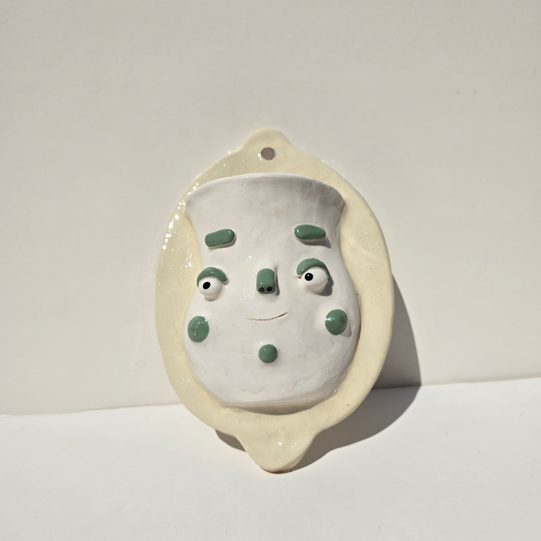 PonkyWots Wall Vase (Neutral Olive)