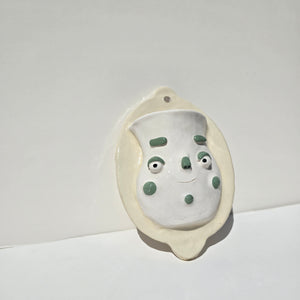 PonkyWots Wall Vase (Neutral Olive)