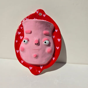 PonkyWots Wall Vase (Red + Pink)