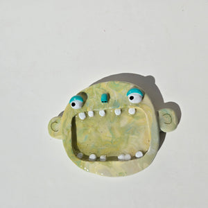 'Marble green Face' Ponky Soap Dish (one off)