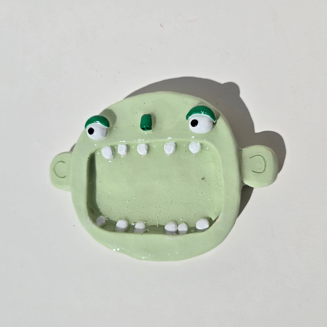 'Green Face' Ponky Soap Dish