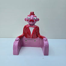Load image into Gallery viewer, &#39;Pink n Red&#39; The PonkyWot Butler Toilet Roll Holder (one off)
