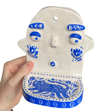 Load image into Gallery viewer, ‘Delftware white + blue &#39; Ponky Wall Shelf (one off)
