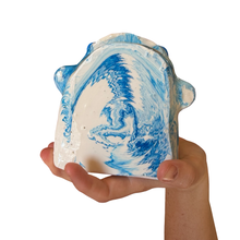 Load image into Gallery viewer, ‘No.25 Blue Skies Marbled One Off" Glasses Holder
