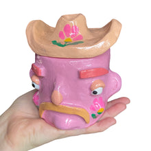 Load image into Gallery viewer, ‘Peachy Florals’ Cowboy Pot (one off)
