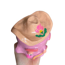 Load image into Gallery viewer, ‘Peachy Florals’ Cowboy Pot (one off)
