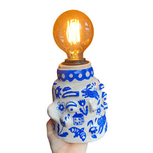 Load image into Gallery viewer, &quot;Delftware white + blue &quot; Lamp (one off)
