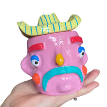 Load image into Gallery viewer, ‘Stripe hat’ Cowboy Pot (one off)

