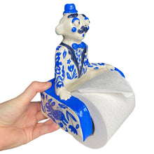 Load image into Gallery viewer, ‘Delftware Danny&#39; The PonkyWot Butler Toilet Roll Holder (one off)
