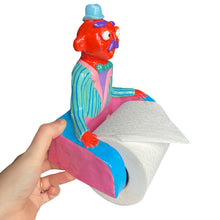 Load image into Gallery viewer, ‘Groovy Groves&#39; The PonkyWot Butler Toilet Roll Holder (one off)
