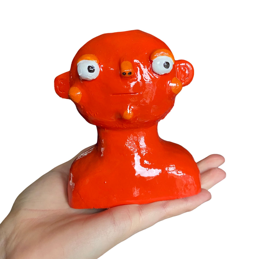 ‘Red Orange ' Candlestick Holder