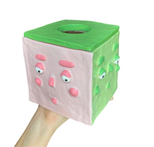 Load image into Gallery viewer, Pink and Green, Don&#39;t Be So Mean Tissue Box
