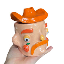 Load image into Gallery viewer, ‘Oranges’ Cowboy Pot (one off)

