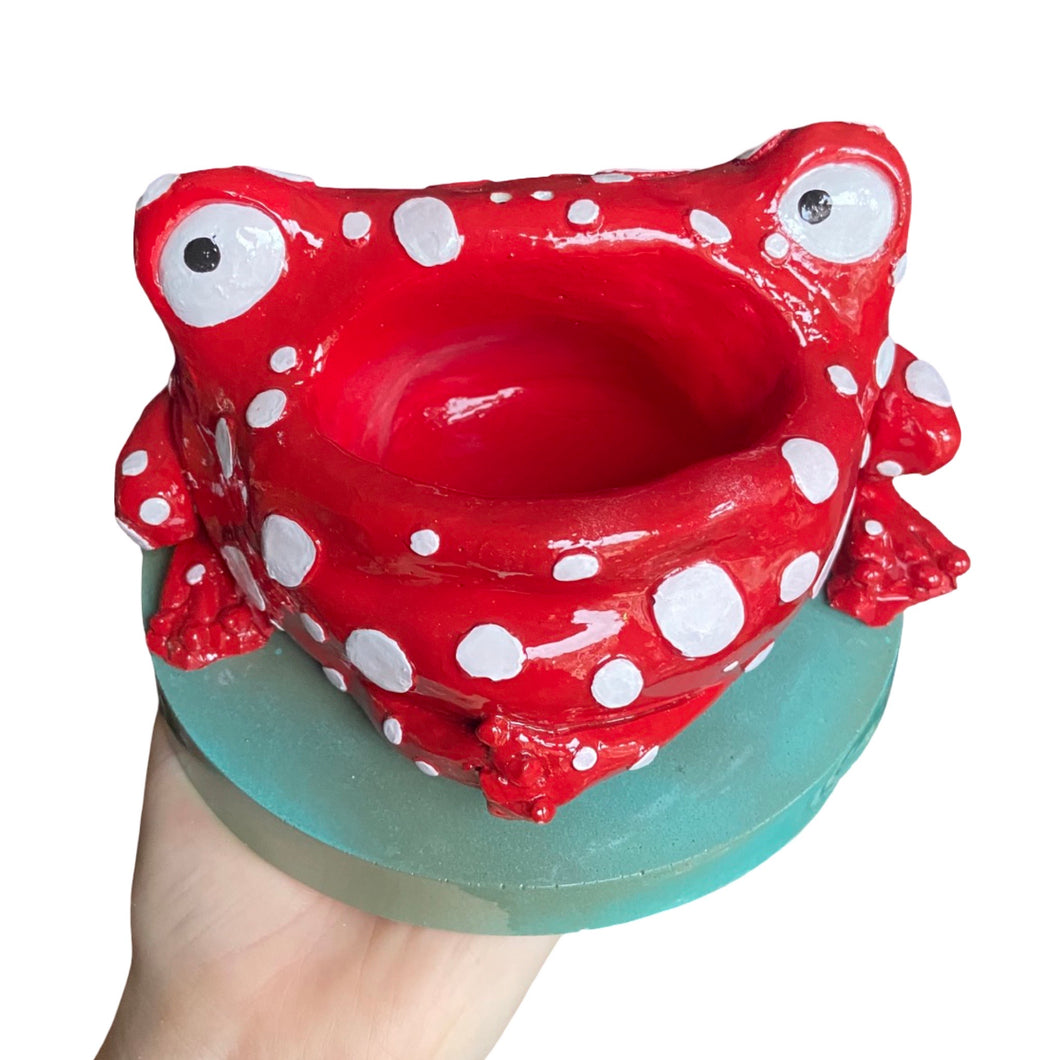 Mushroom Frog Remote Control / Incense Holder (one off)