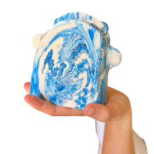 Load image into Gallery viewer, ‘No.24 Blue Skies Marbled One Off" Glasses Holder
