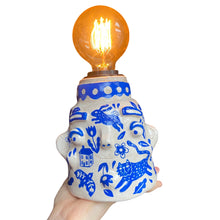Load image into Gallery viewer, &quot;Delftware white + blue &quot; Lamp (one off)
