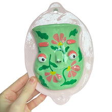 Load image into Gallery viewer, Green Florals PonkyWots Wall Vase
