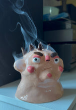 Load image into Gallery viewer, NEW Angry spiky haired guy (Ring Holder &amp; incense cone cover)
