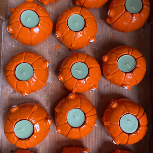 Ponky Pumpkin Tealight Candle Holder