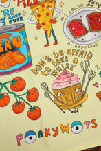 Load image into Gallery viewer, PonkyWots Positively Soup-er Foodie Pun Tea Towel
