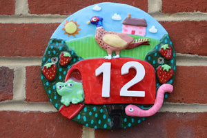 'A Taste of the Countryside' Ponky Decorative Property Custom Number Door Plaque