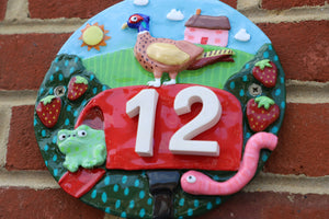 'A Taste of the Countryside' Ponky Decorative Property Custom Number Door Plaque