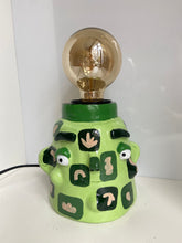 Load image into Gallery viewer, &#39;Green Abstract&#39; Lamp Base  (One-Off)
