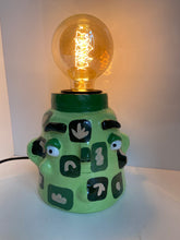 Load image into Gallery viewer, &#39;Green Abstract&#39; Lamp Base  (One-Off)
