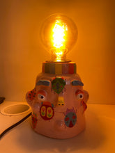 Load image into Gallery viewer, &#39;Pink Bugs&#39; Lamp Base  (One-Off)
