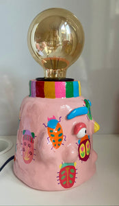 'Pink Bugs' Lamp Base  (One-Off)