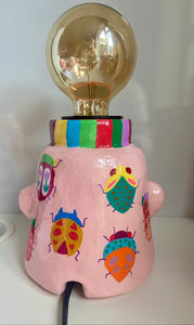 'Pink Bugs' Lamp Base  (One-Off)