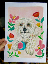 Load image into Gallery viewer, Colourful Pet Portrait Commission Artwork (currently closed)
