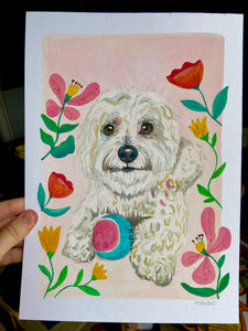 Colourful Pet Portrait Commission Artwork (currently closed)