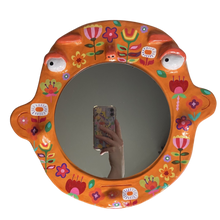Load image into Gallery viewer, &#39;Orange Retro Vibes&#39; BIG Ponky Wall Mirror (one-off design)
