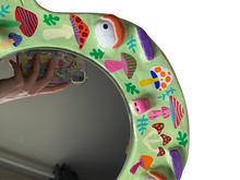 Load image into Gallery viewer, &#39;Green Mushrooms&#39; BIG Ponky Wall Mirror (one-off design)
