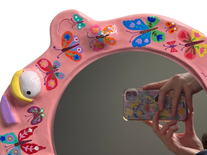 'Butterflies' BIG Ponky Wall Mirror (one-off design)