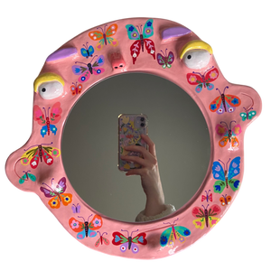 'Butterflies' BIG Ponky Wall Mirror (one-off design)