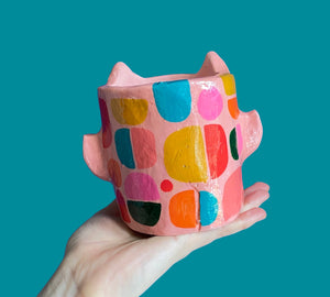 Pink Design Devil Pot (One-Off)