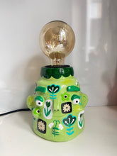 Load image into Gallery viewer, NEW PonkyWots &#39;Green Flowers Retro&#39; Lamp (One-Off) Dropping tonight(13th Dec) at 18:30
