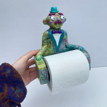 Load image into Gallery viewer, &#39;Marbleous Melvin&#39; The PonkyWot Butler Toilet Roll Holder (one off)
