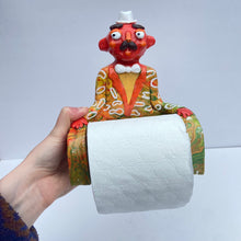 Load image into Gallery viewer, &#39;70&#39;s Groovin&#39; The PonkyWot Butler Toilet Roll Holder (one off)
