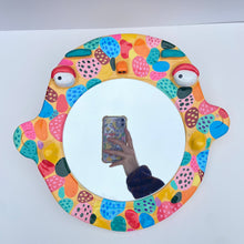 Load image into Gallery viewer, &#39;Orange Kaleidoscopic&#39; BIG Ponky Wall Mirror (one-off)
