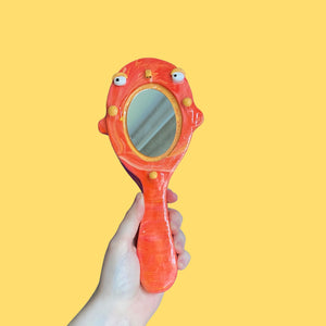 Tropical Punch Marble Hand-Held Mirror (One-Off)